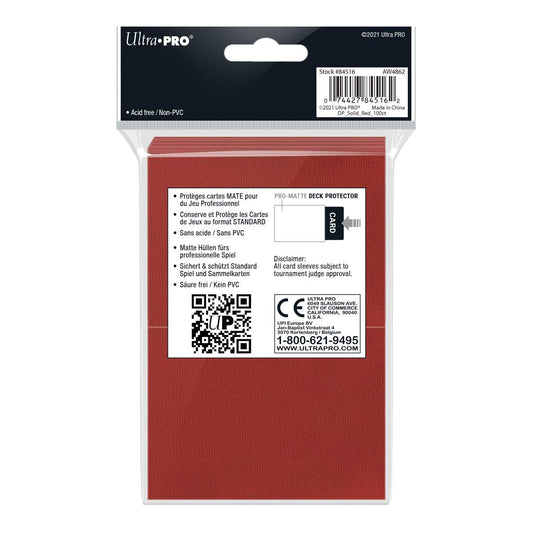 PRO-Matte Standard Sleeves (100) - Rød