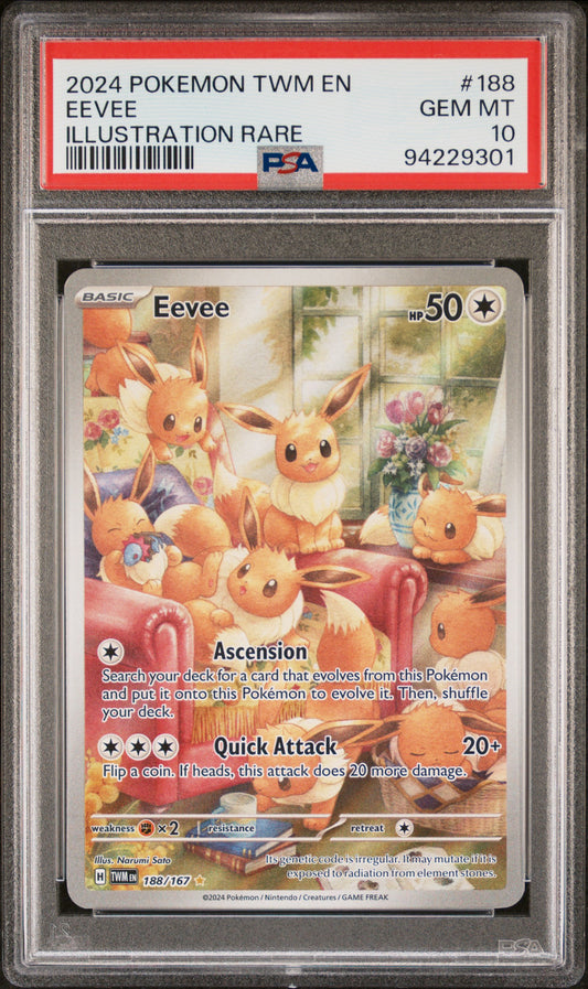 Eevee - 188/167 - Twilight Masquerade - PSA 10