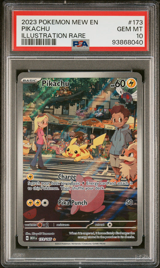 Pikachu - 173/165 - Scarlet & Violet 151 - PSA 10